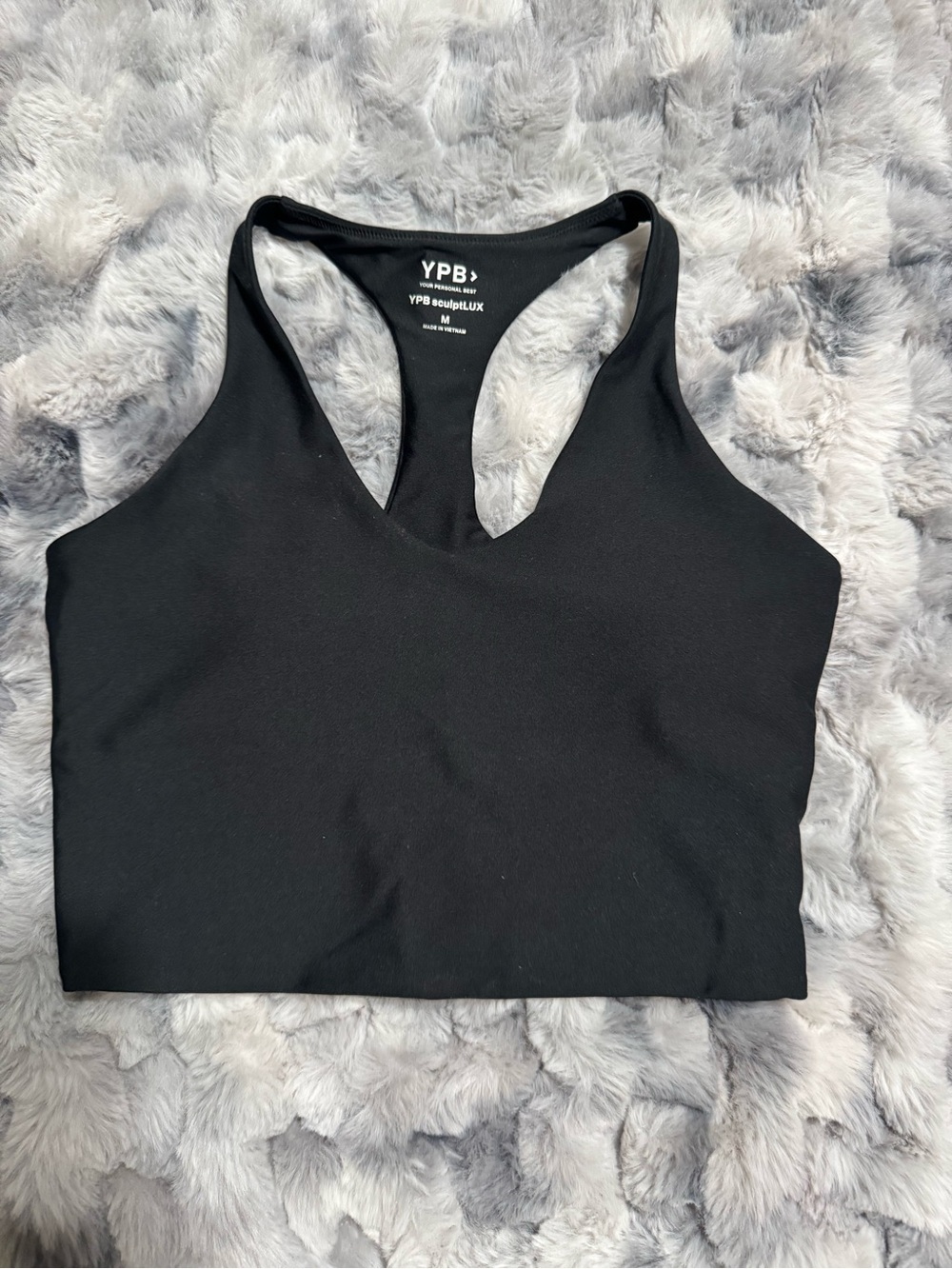 Abercrombie & Fitch Black Racerback Crop Tank